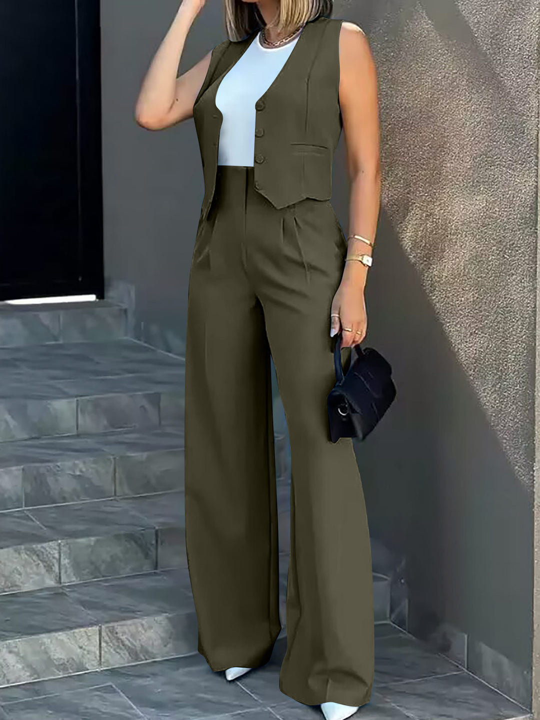 Damen Elegantes und modernes Zweiteiler Ensemble EB