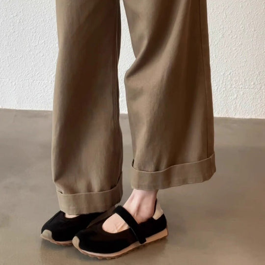 Damen modische Sneakers mit verstellbarem Klettverschluss und komfortabler Sohle EB