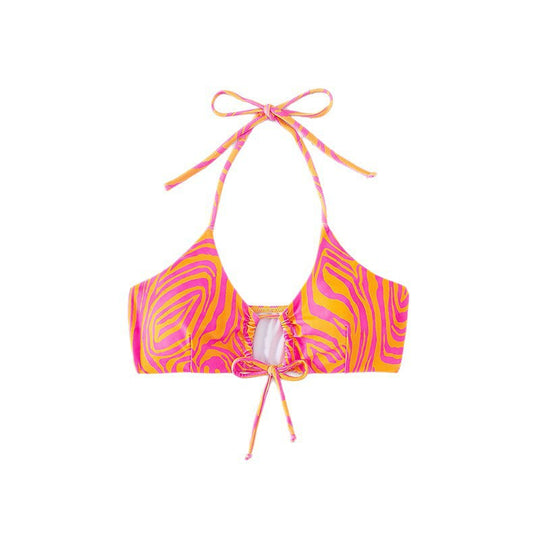 Damen Triangel-Bikinioberteil mit trendigem Zebra-Design EB