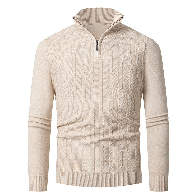Herren hoher Kragen Strickpullover EB