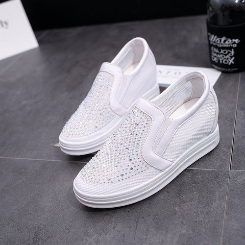 Damen Sneaker mit funkelnden Strassdetails und atmungsaktivem Obermaterial EB