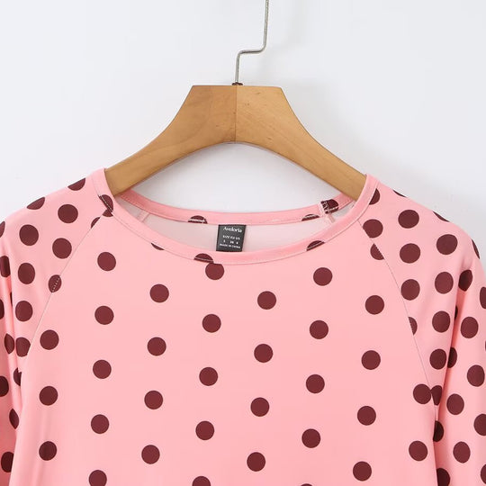 Damen Langarmshirt mit modischem Punkte-Muster EB