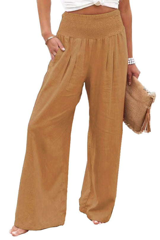 Damen Weite Sommerhose mit elastischem Bund und lockerer Passform EB
