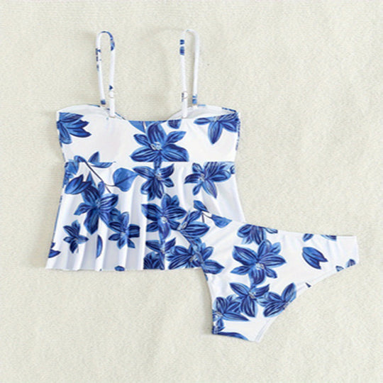 Damen Tankini mit eleganten Blumenprint EB