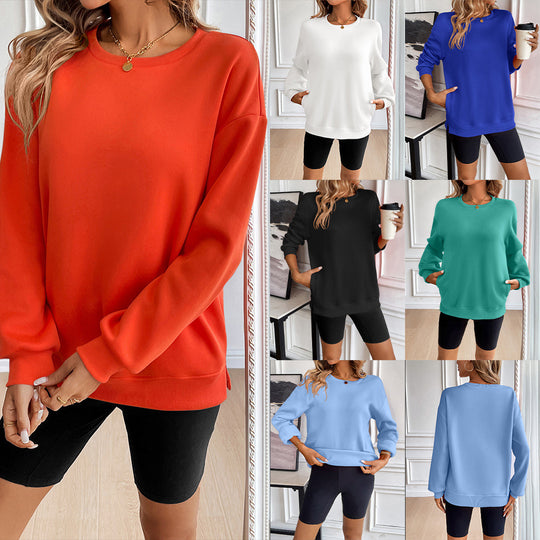 Damen Casual Sweatshirt mit Weichen Materialien und Lässigem Schnitt EB