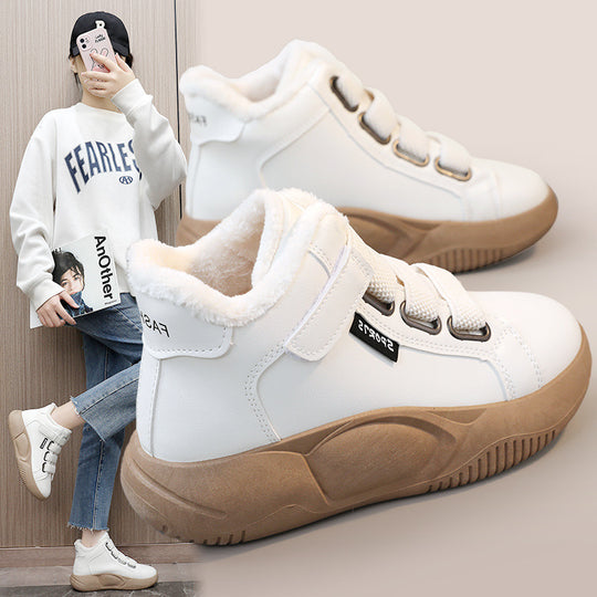Damen Sportliche High-Top Sneakers mit Fellfutter von EB
