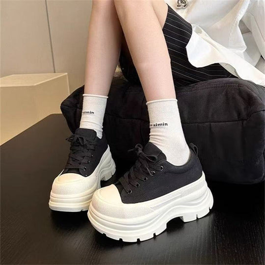 Damen High-Top Sneakers mit dicker Sohle und atmungsaktivem Obermaterial EB