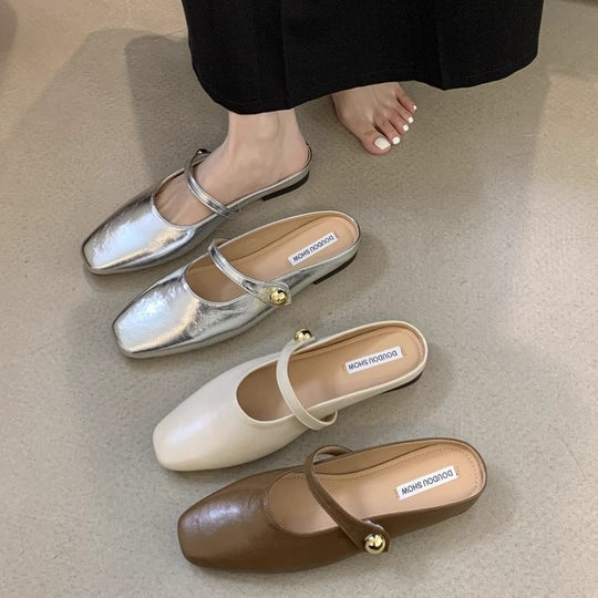 Damen elegante Sling-Ballerinas mit modischem Riemchen EB