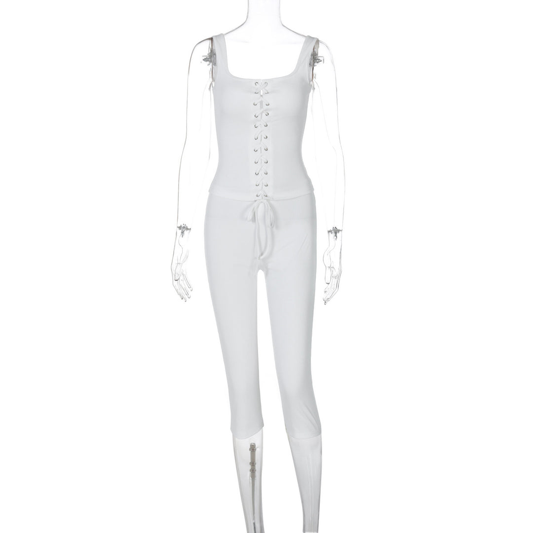 Damen Figurbetontes Midikleid mit Schnürung EB