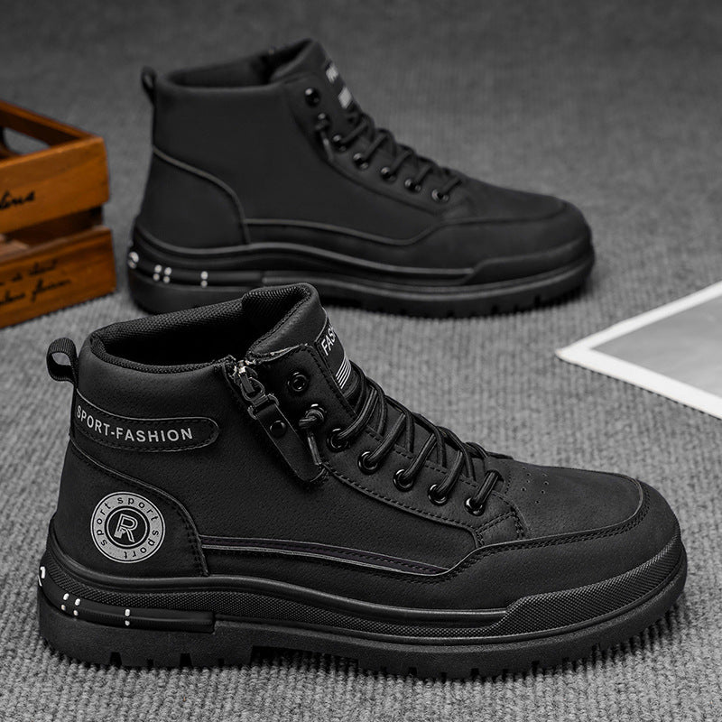 Damen High-Top Sneakers mit praktischem Reißverschluss und rutschfester Sohle EB