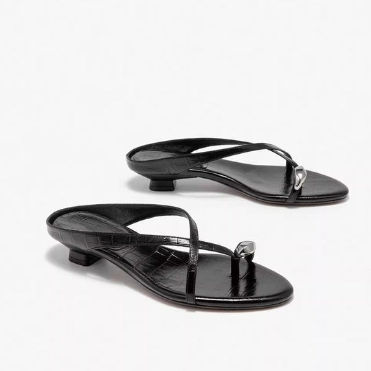 Damen Elegante Riemensandalen mit modischem Kettenakzent EB