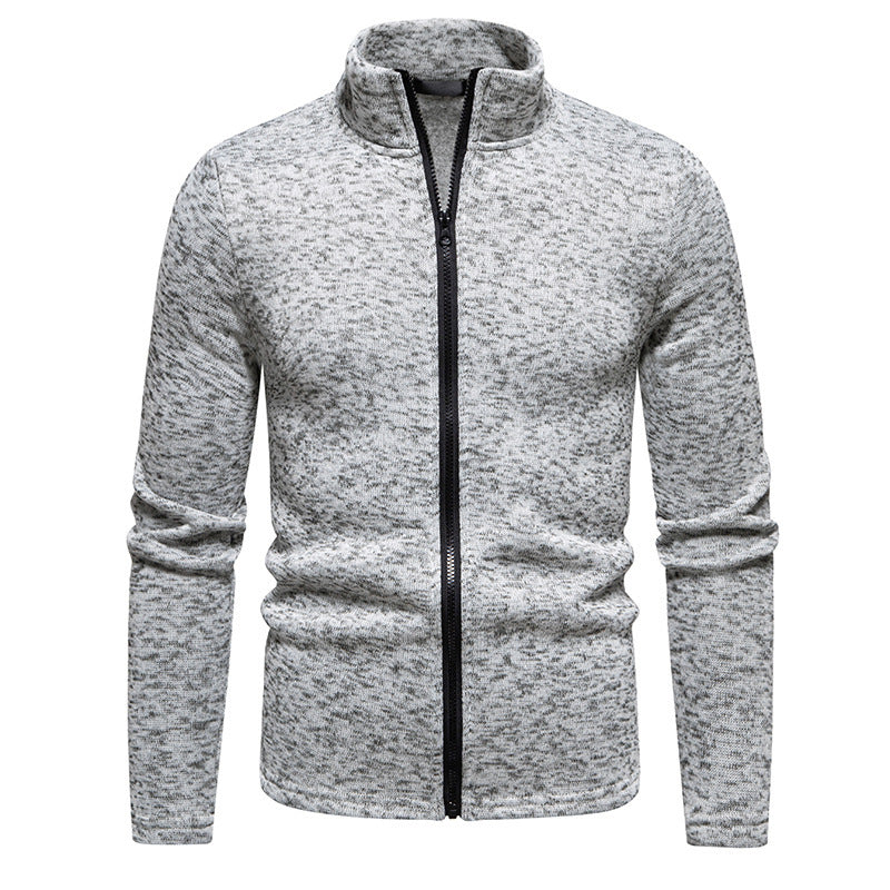 Herren Fleecejacke mit Stehkragen und durchgehendem Reißverschluss EB