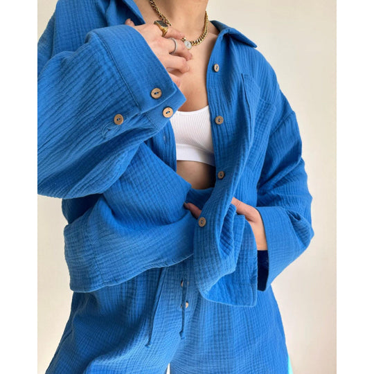 Damen modische und lässige Shirtjacke EB