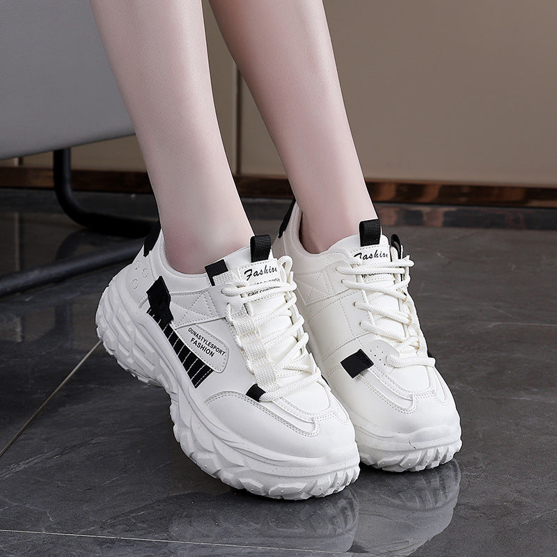 Damen Komfortable Lauf- und Freizeitschuhe mit dicker Sohle EB