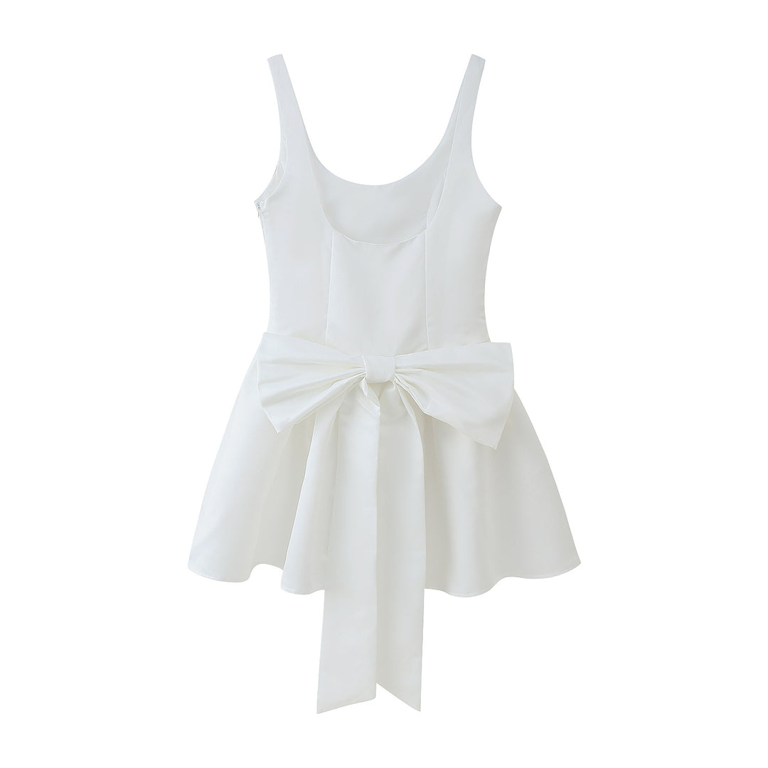 Damen Sommerkleid mit süßem Rüschendesign und verstellbarem Taillengürtel EB