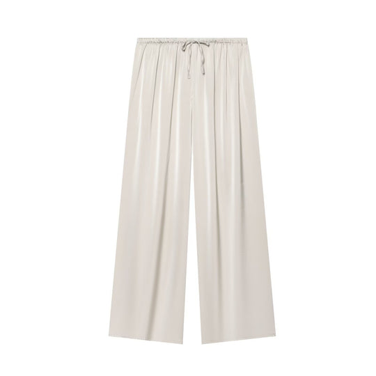 Damen nan luftig-weite Palazzo-Hose mit elastischem Bund und Kordelzug EB