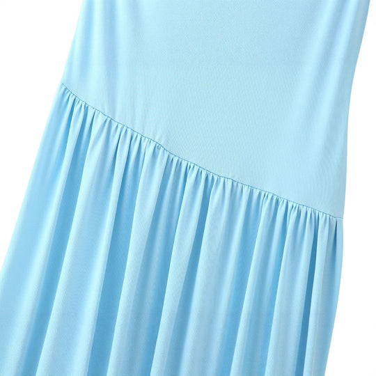 Damen Maxi-Kleid mit dekorativer Raffung und eleganter Drapierung EB