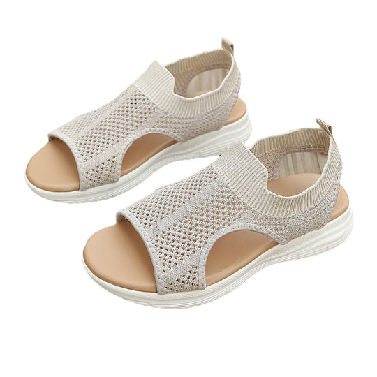 Damen Freizeitsandalen mit atmungsaktivem Obermaterial und rutschfester Sohle EB
