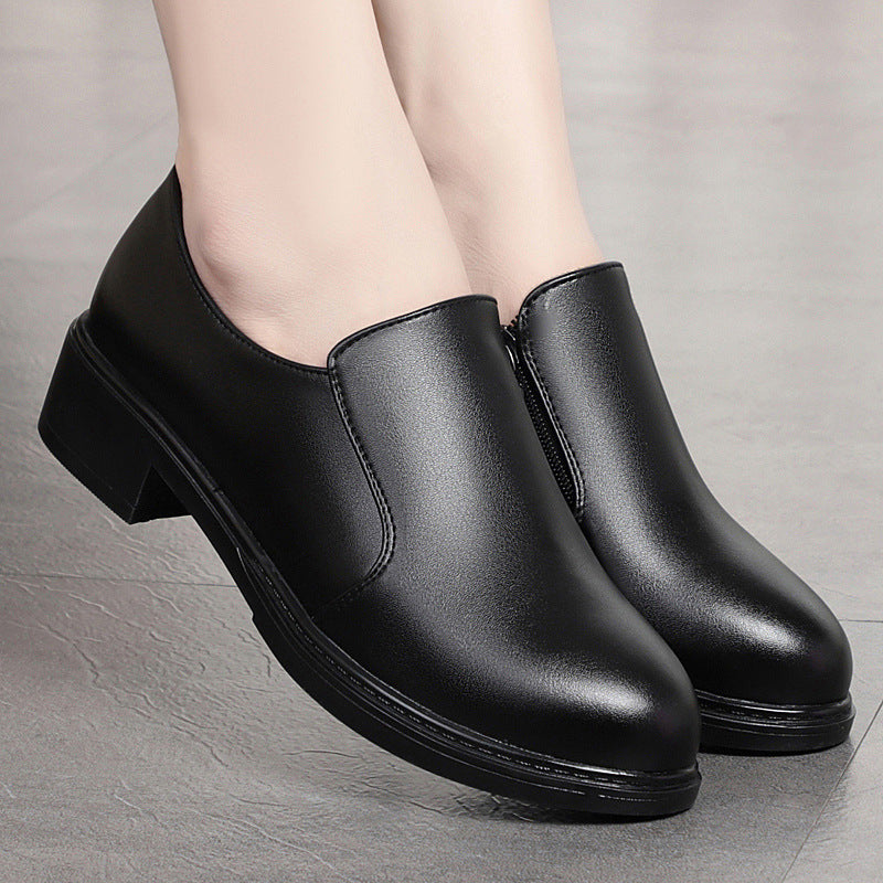 Damen Elegante Schnürschuhe mit bequemen Blockabsatz und dezentem Design EB