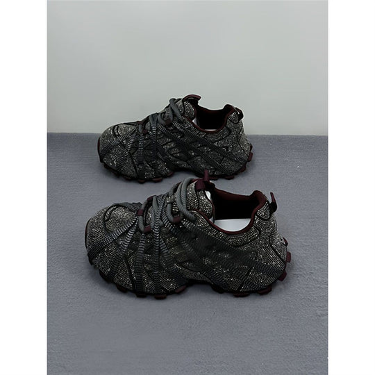 Damen modische Sneaker mit elegantem Strassdesign EB