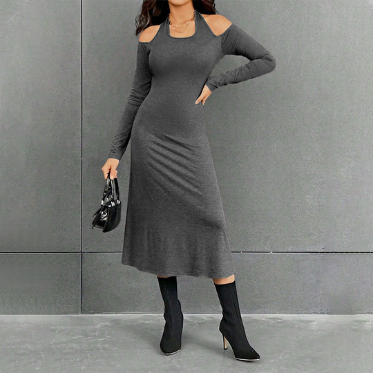 Damen figurbetontes Midikleid mit Neckholder, Cut-Out-Schultern und taillierter Jersey-Silhouette Eichborn Berlin
