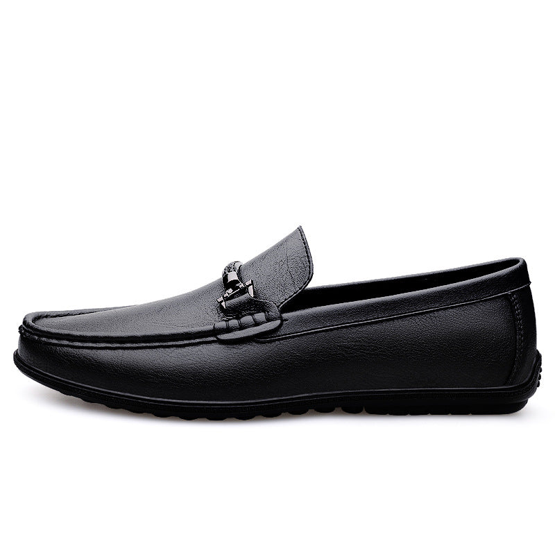 Damen Elegante Mokassins aus hochwertigem Leder mit modischem Schnallenverschluss EB