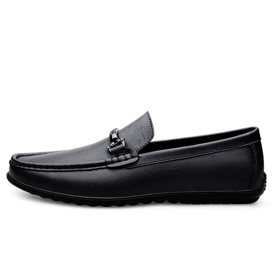 Damen Elegante Mokassins aus hochwertigem Leder mit modischem Schnallenverschluss EB