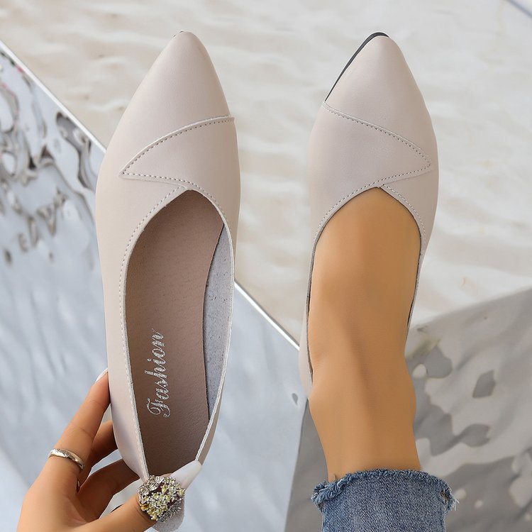 Damen Spitzen Ballerinas mit eleganter Nahtführung EB