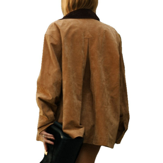 Damen Lässige Wildlederjacke EB