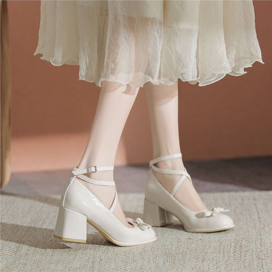 Damen elegante Slingback-Pumps mit dekorativer Schleifenapplikation EB