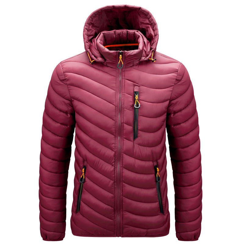 EB | Gesteppte leichte Herrenjacke mit Kapuze