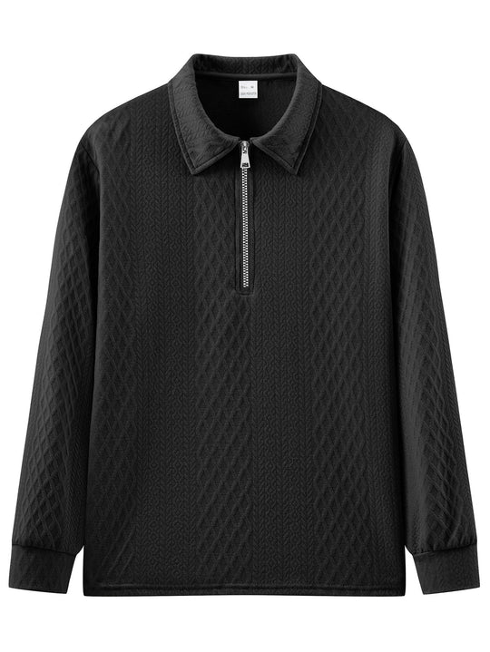 Herren Sweatshirt mit modischem Stehkragen und strukturiertem Design EB