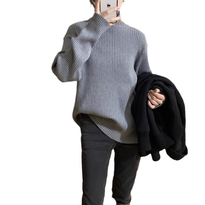 Damen Modischer Rollkragenpullover aus weichem Strick EB