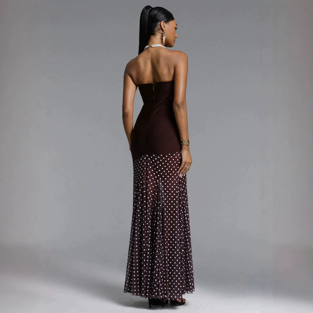 Damen Elegantes Stretch-Top mit transparentem Rüschenrock EB