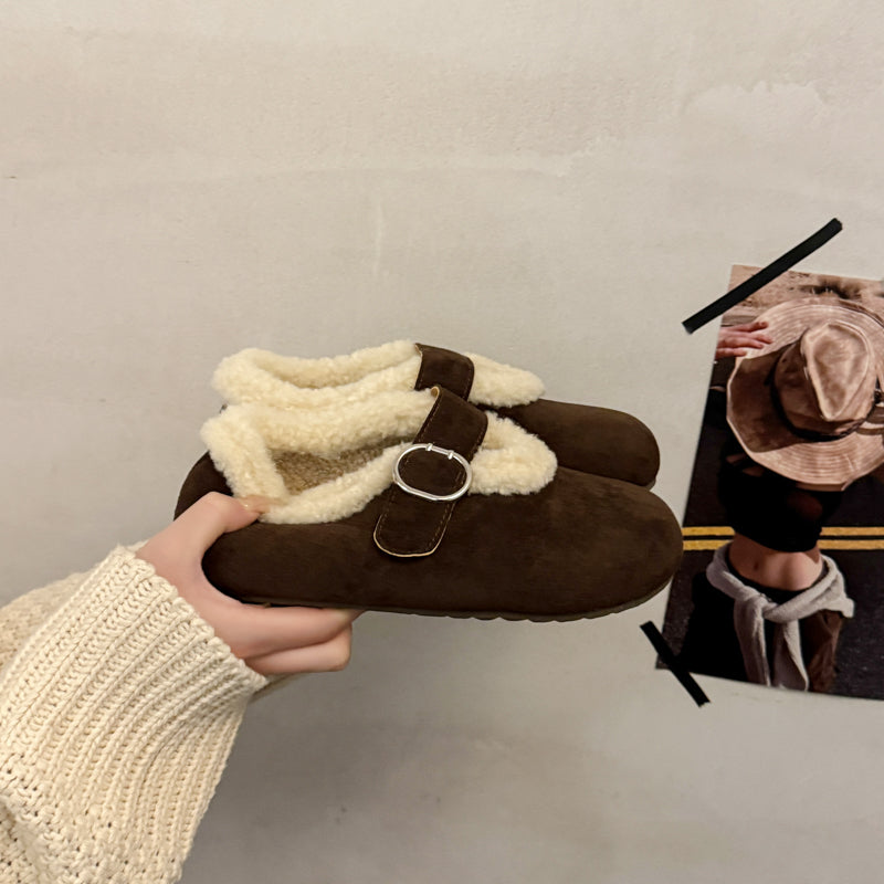 Damen Clogs mit weichem Innenfutter und modischem Riemen EB