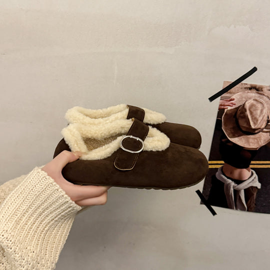 Damen Clogs mit weichem Innenfutter und modischem Riemen EB
