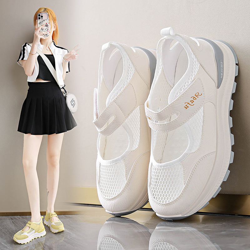 Damen Freizeitsneaker mit atmungsaktivem Mesh-Obermaterial und gepolsterter Innensohle EB