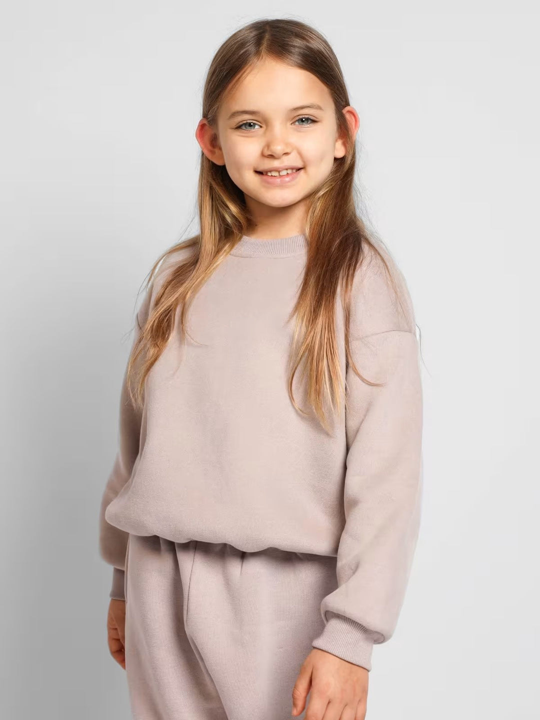 Damen bequemer Sweatshirt mit überschnittenen Schultern und hohem Kragen EB