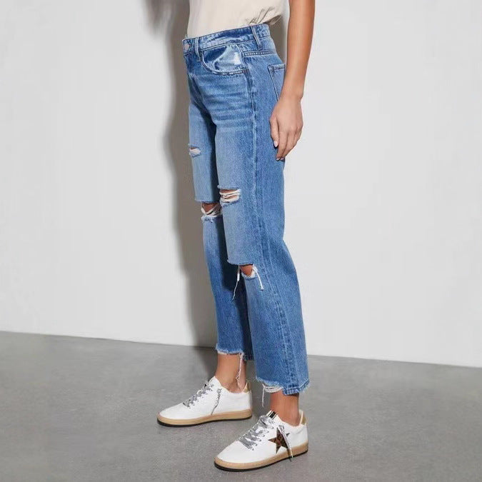 Damen destroyed Mom-Jeans EB