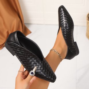Damen geflochtene Slip-On Ballerinas EB