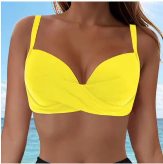 Damen Elegantes Bikinioberteil mit Wickeldesign EB