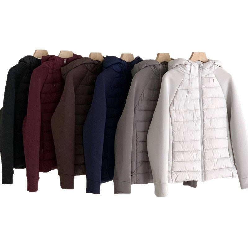 Damen Innovative Hybridjacke mit hohem Kragen und abnehmbarer Kapuze EB