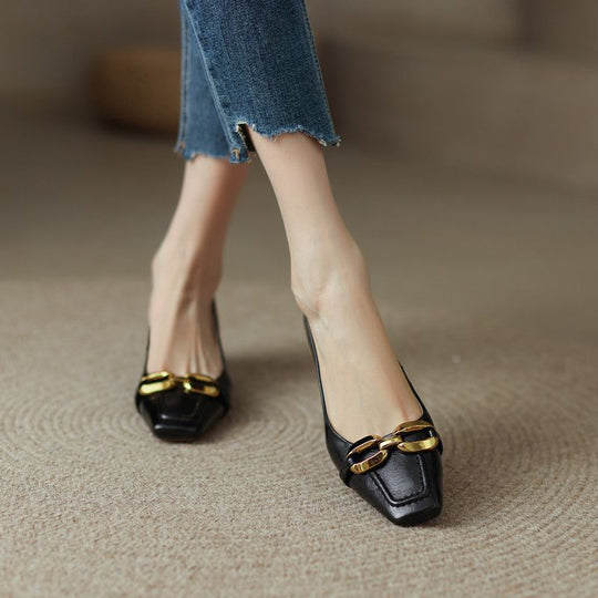 Damen Ballerinas mit elegantem Kettenakzent EB