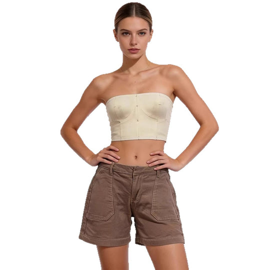 Damen lässige Sommer-Shorts mit seitlichen Taschen und komfortablem Schnitt EB