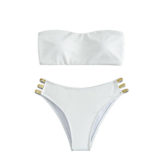 Damen Bandeau-Bikini mit eleganten Details EB