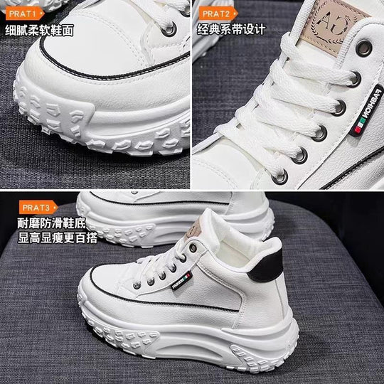 Damen Hohe Plateau Sneakers mit trendiger Silhouette und rutschfester Sohle EB