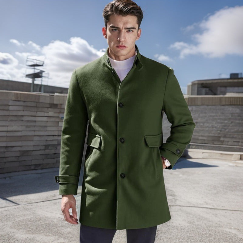 Herren eleganter Außenmantel mit praktischen Taschen EB