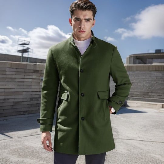 Herren eleganter Außenmantel mit praktischen Taschen EB