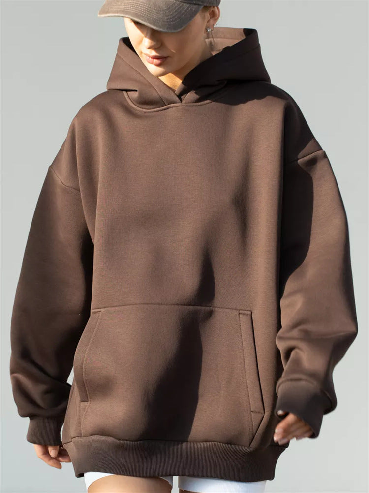 Damen nan oversized Kapuzenpullover mit Kängurutasche und dropped-shoulder Schnitt EB