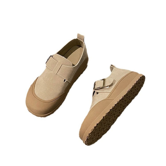 Damen modische Komfort-Sneaker mit verstellbarem Schnallenverschluss EB